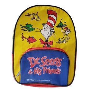 Dr. Seuss & His Friends Retro Backpack Multicolor 9x12 GUC